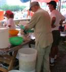 Squeezing lemons and people watching at the south leg.