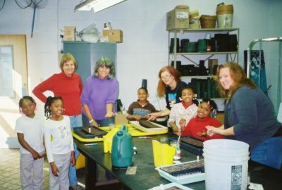 Gardeners at Gateway School