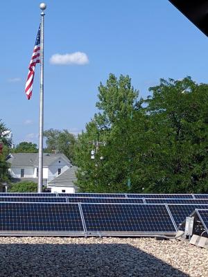 Roof top solar installation