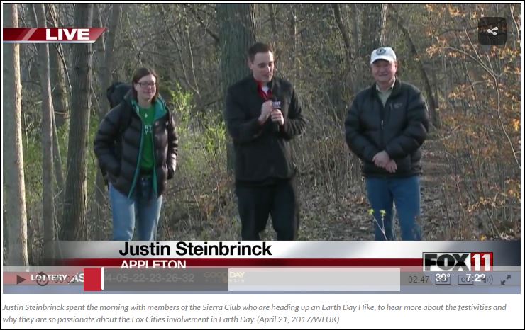 TV-11 Interview about Fox River Earth Day Hike