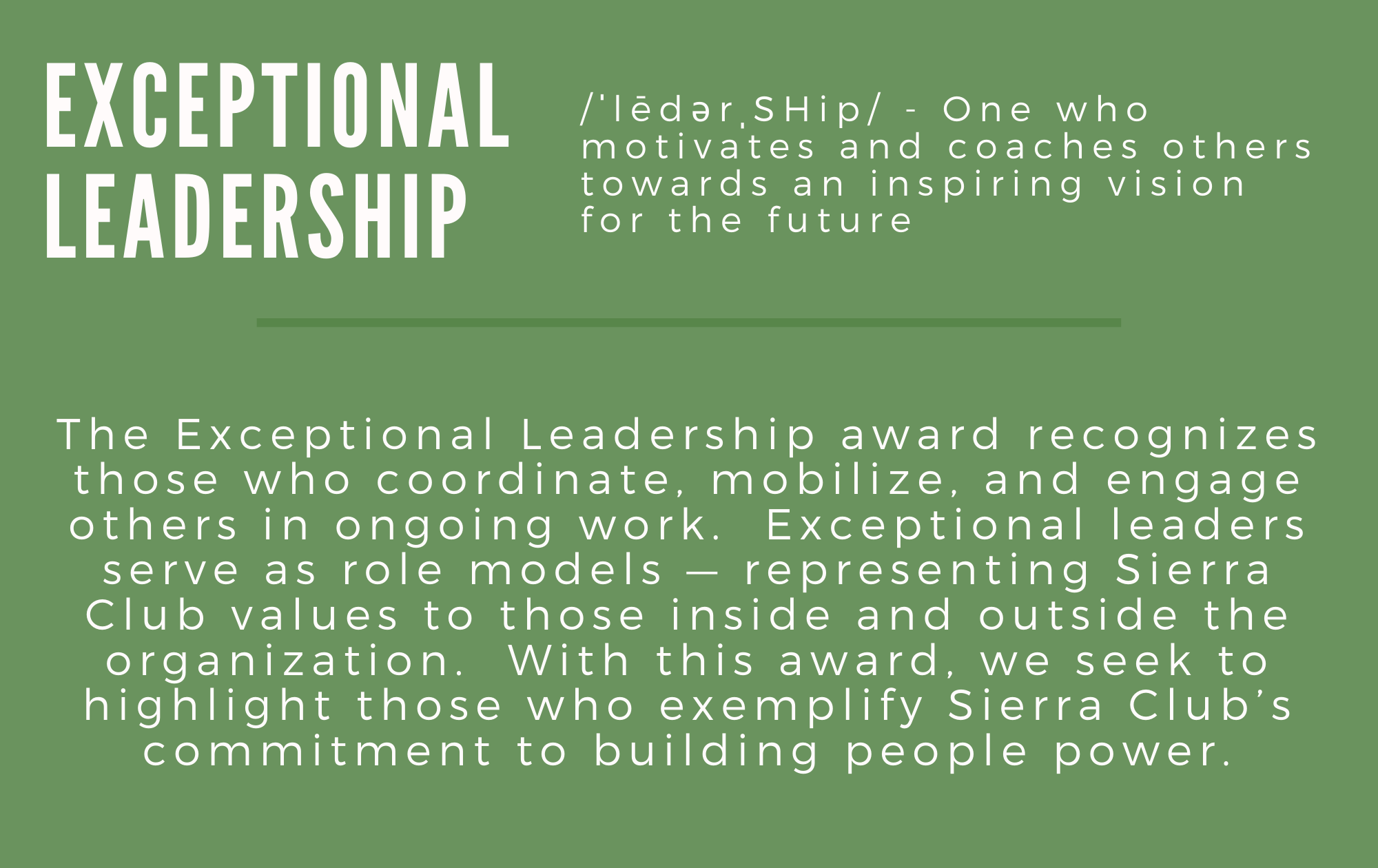 Exceptional Leadership
