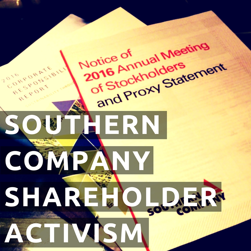 Southern Company Shareholder Activism