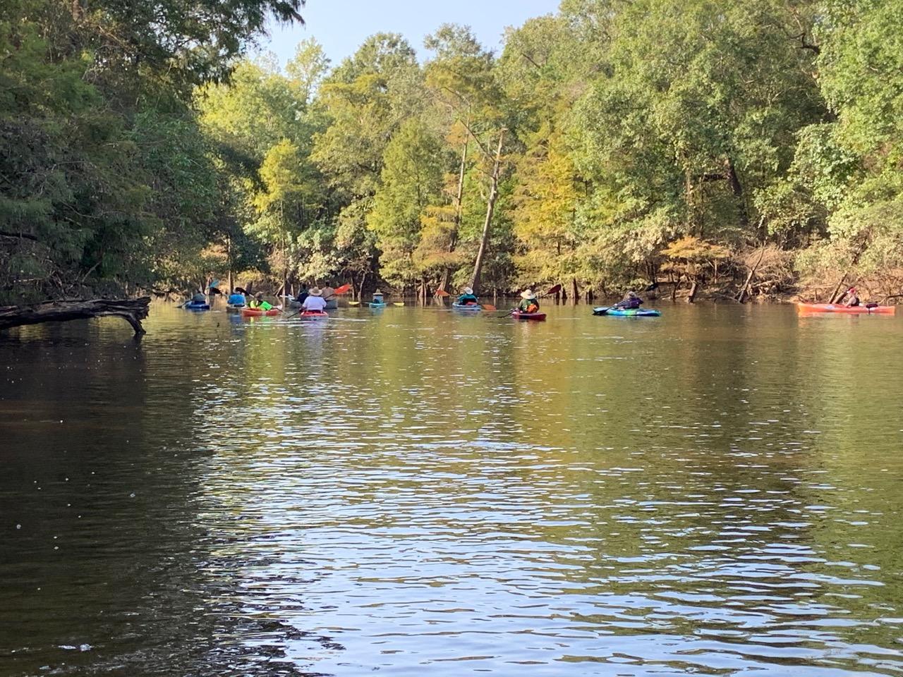 Paddlers setting out