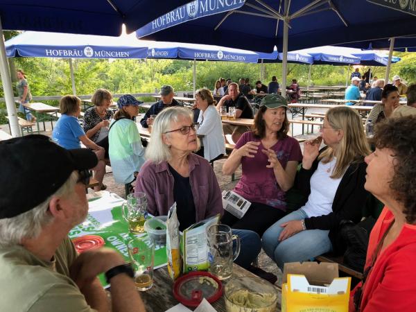 Sierrans enjoying Estabrook beer garden