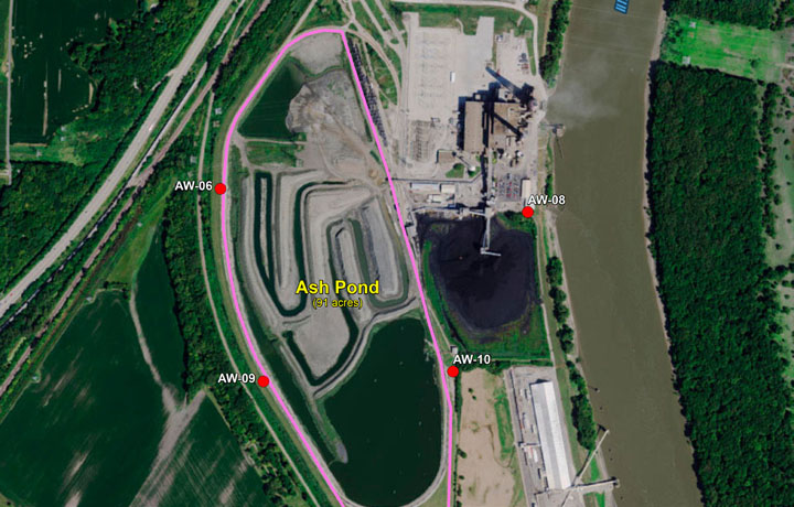 Edwards coal ash ponds