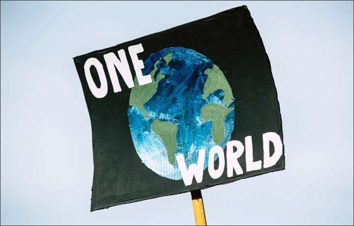 One World sign