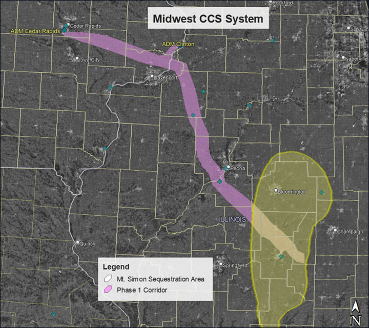 Midwest CCS System Map