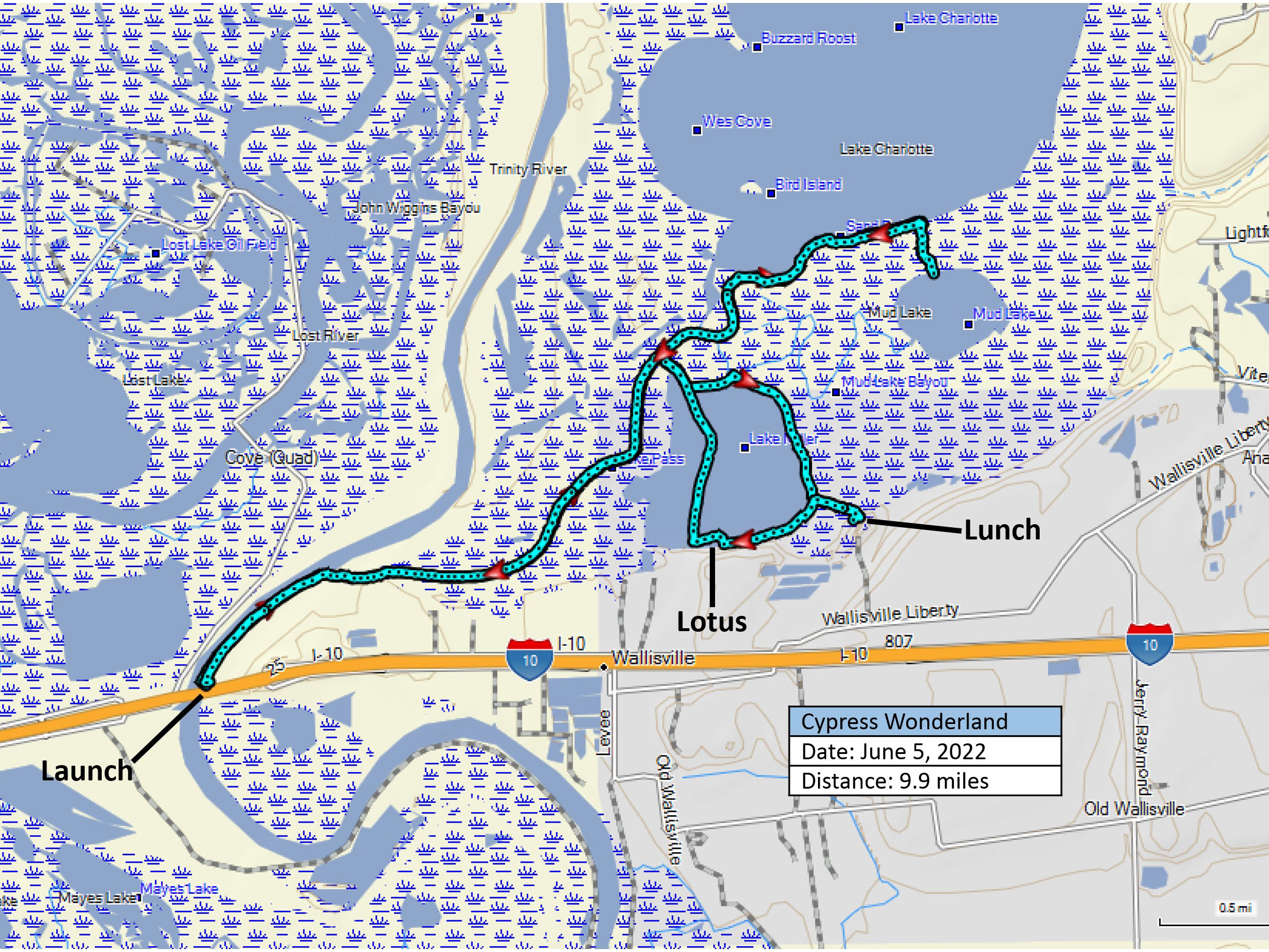 Our GPS Track by Tom Douglas