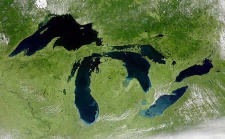 Great Lakes as seen from space