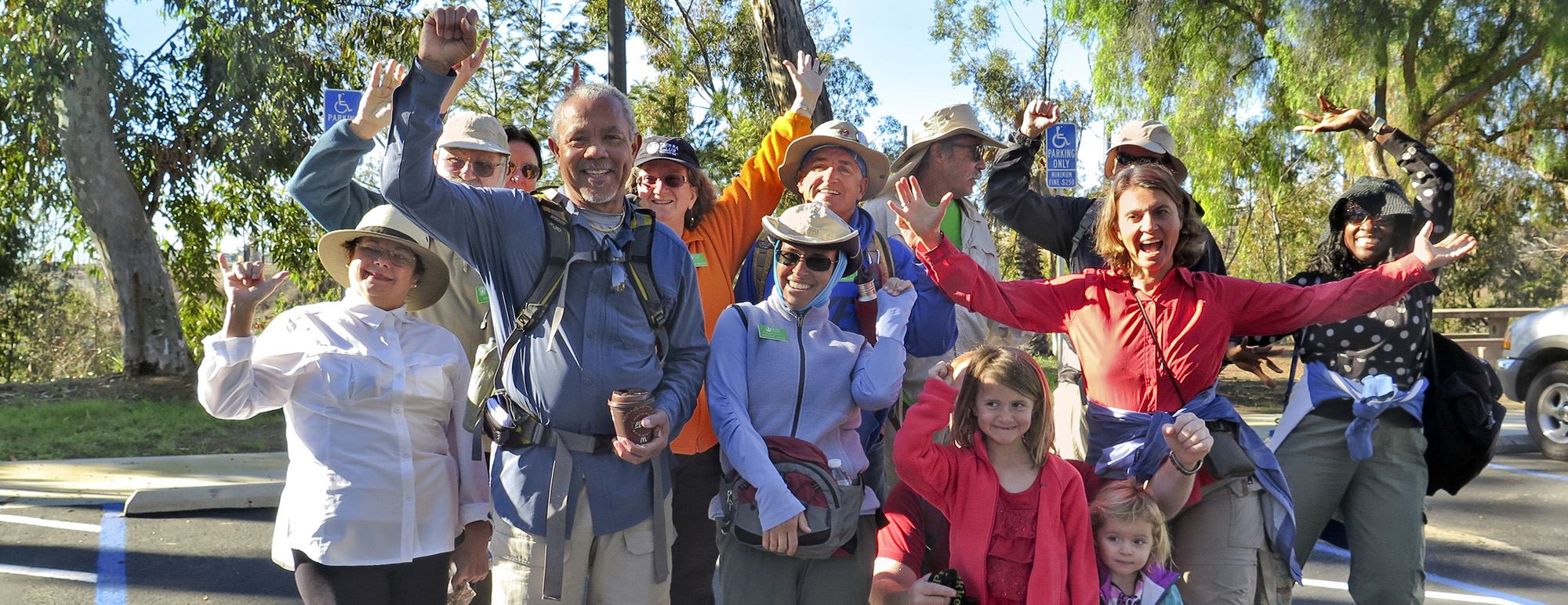 Hikers at end of hike