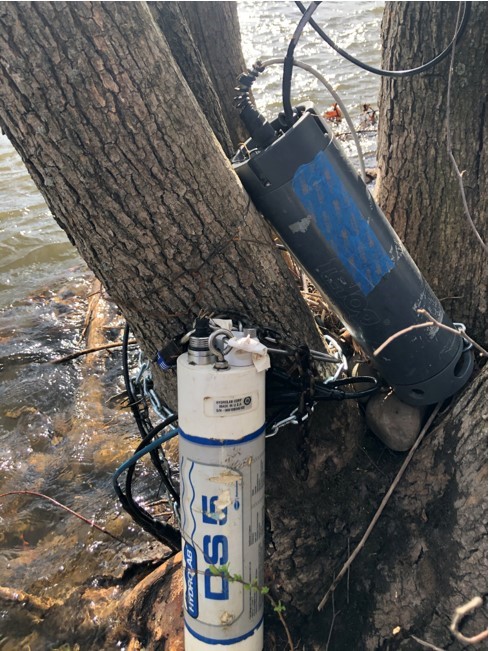 Probe for Lehigh River water quality