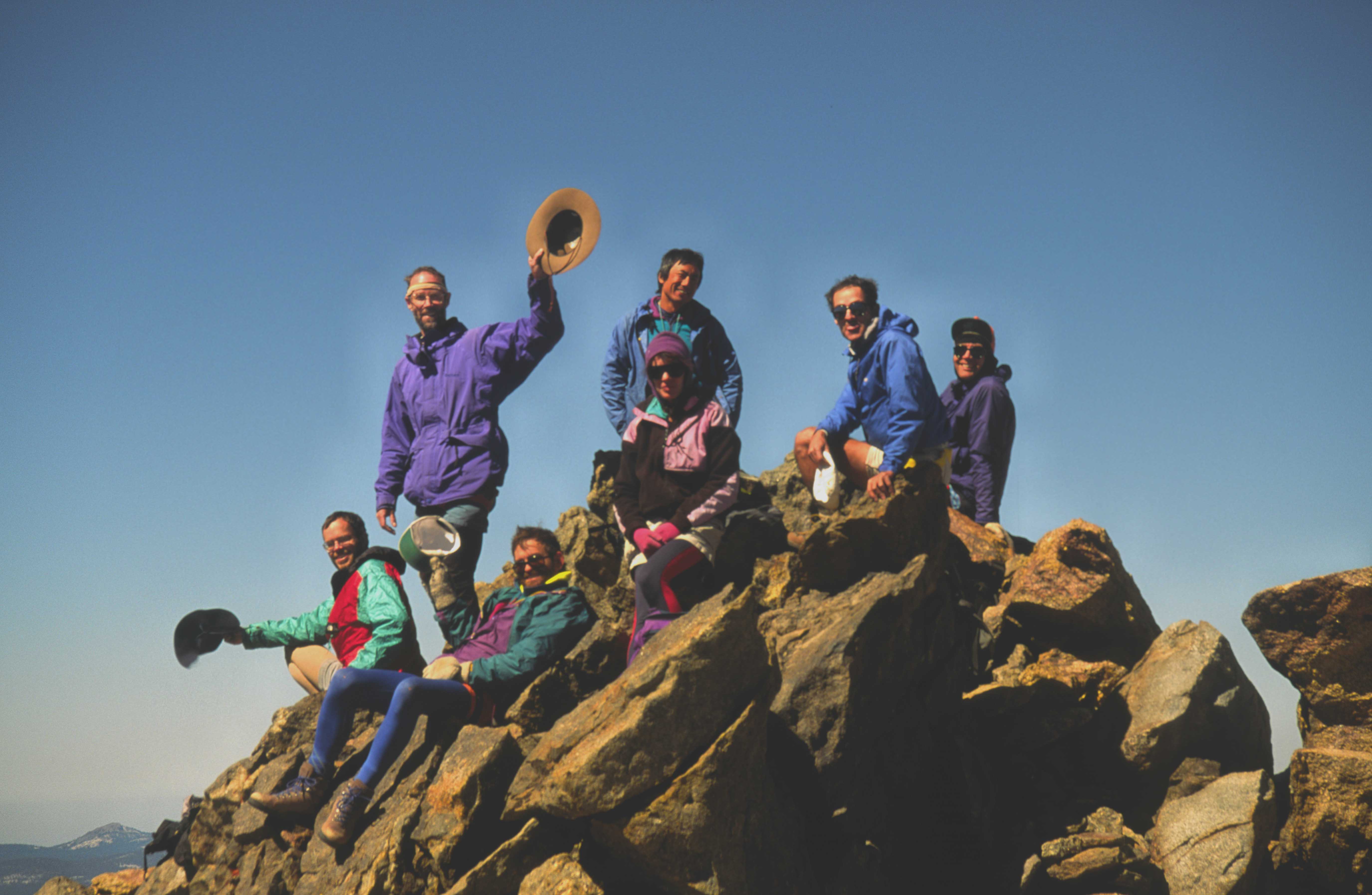 Climbers atop Mt. Humphries