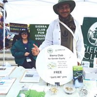 Sierra Club table at the Redwood City Women's March