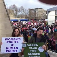 Marchers at the San Jose Women's March