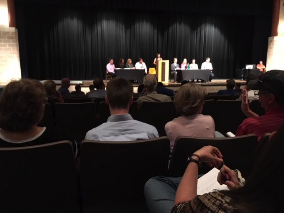 Community members attend TCEQ-Exxon public meeting (Cyrus Reed)