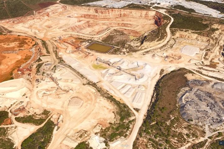 Aerial view of the Vulcan Materials quarry north of loop 1604 in San Antonio