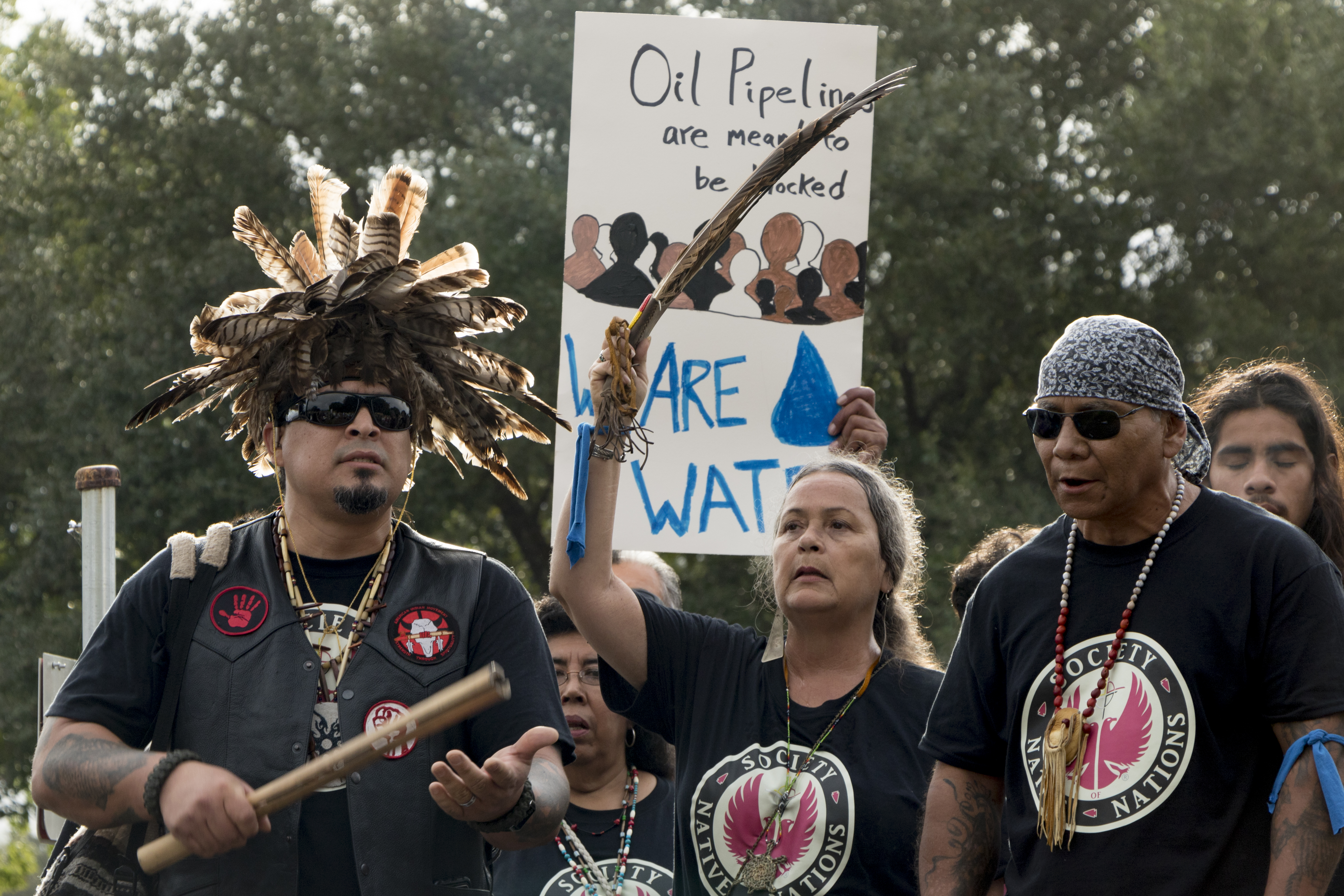 Society of Native Nations Reps at TPWD Rally