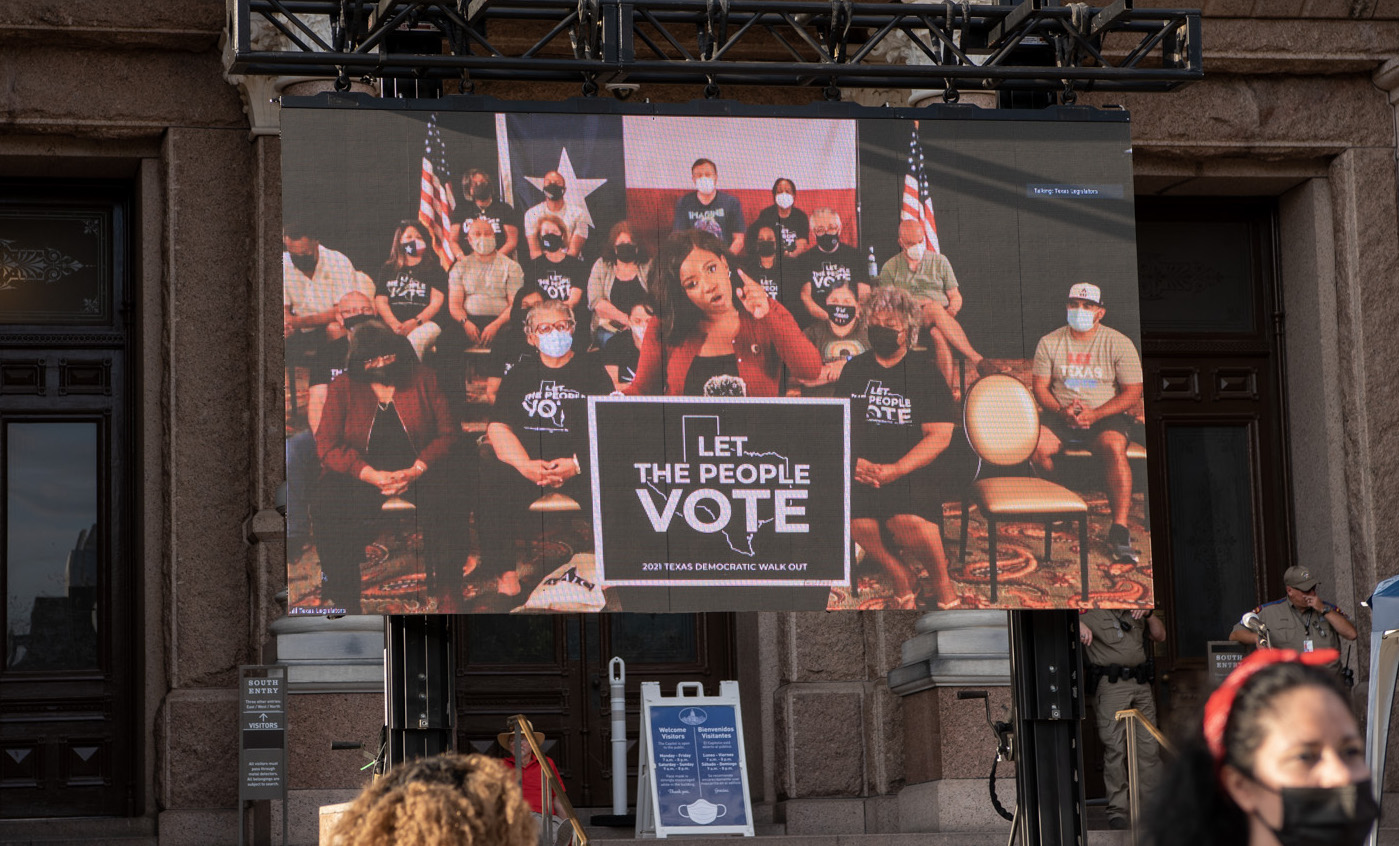 Voting Rights Rally Zoom Screen