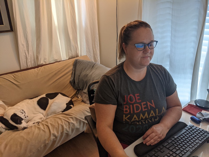 Chrissy Mann with her dog