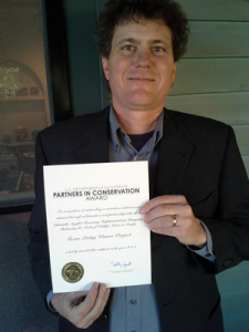Partners in Conservation Award Tyson Broad holds Partners in Conservation Award certification
