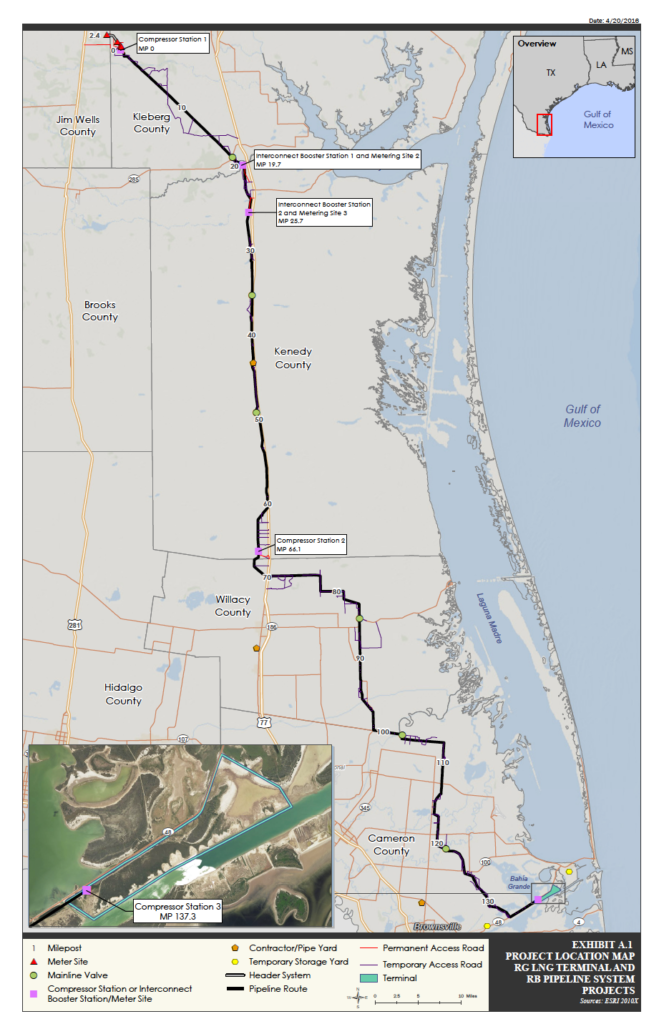 Rio Bravo Pipeline map