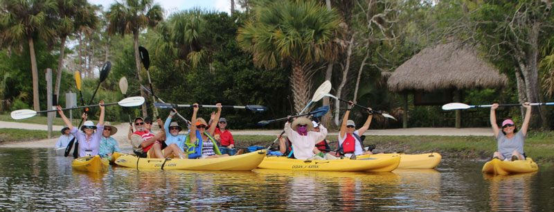 kayaking group photo at Riverbend in Jupiter