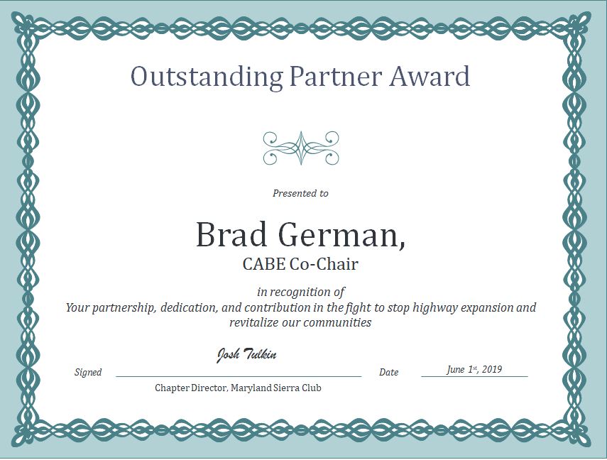 Outstanding Partner Award 