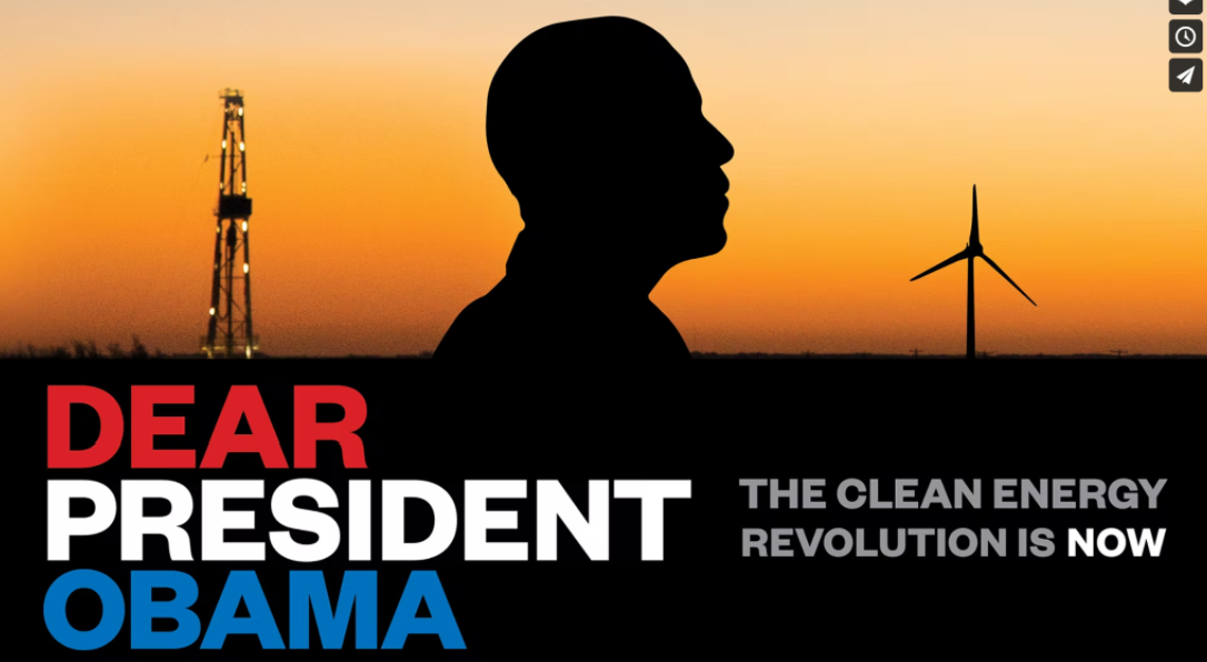 Clean energy revolution is now with windmill in background