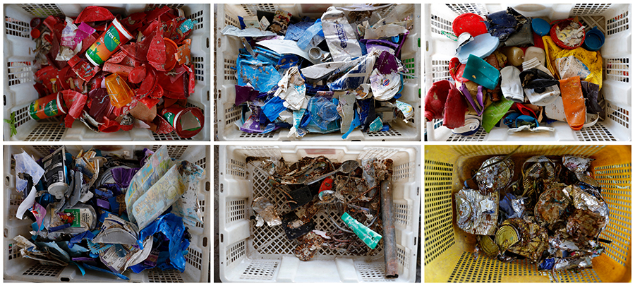 boxes of plastic junk