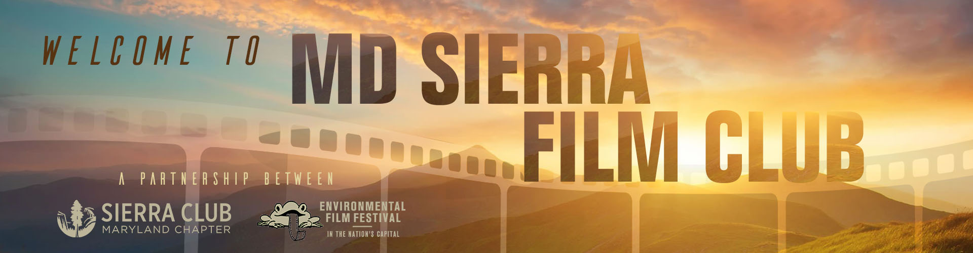 Welcome to MD Sierra Film Club in partnership with Environmental Film Festival in the Nation's Capital and their Frog symbol