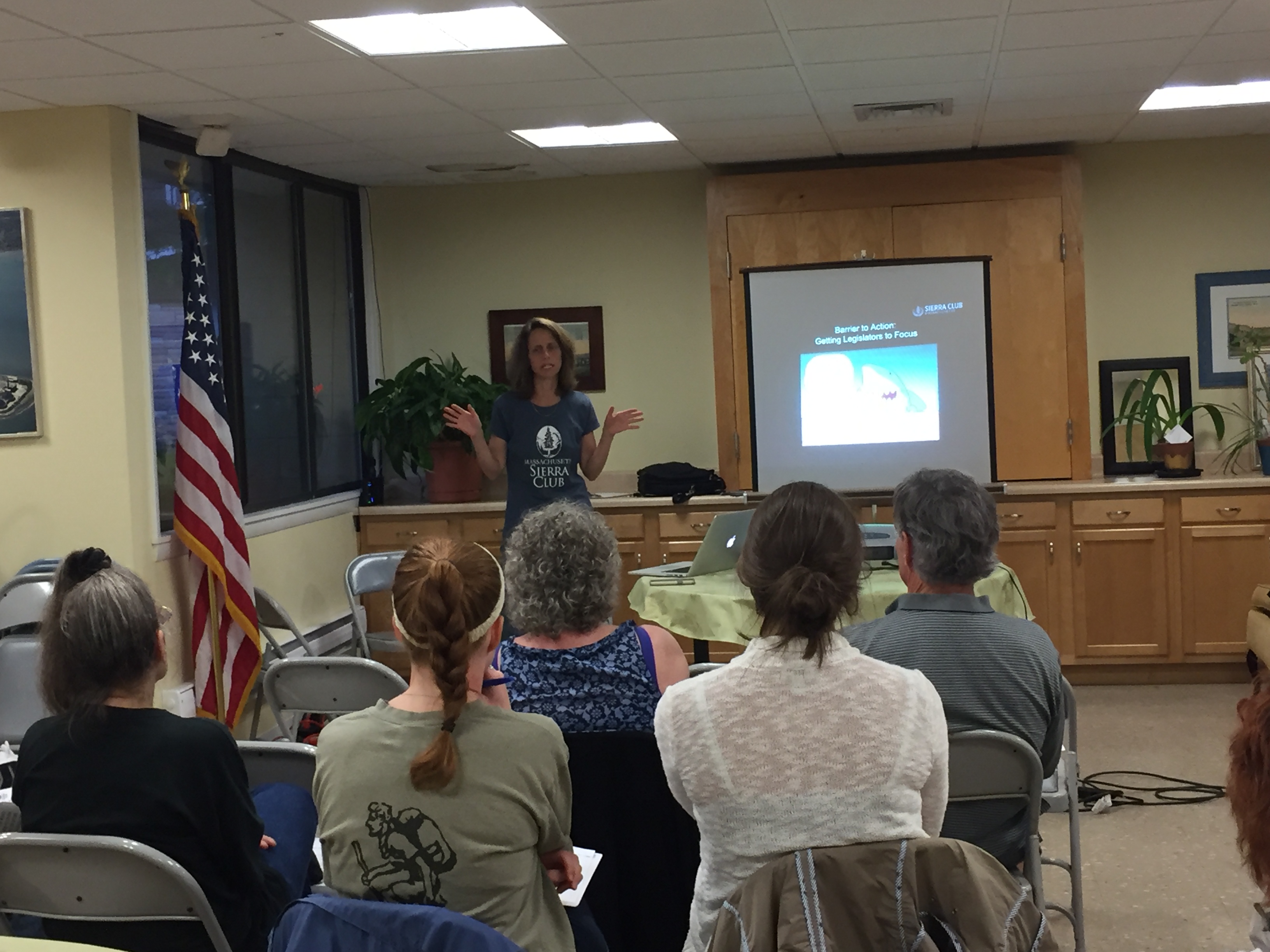Emily Norton leading the activist training session