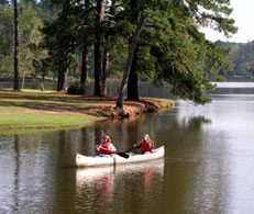 canoe on lake
