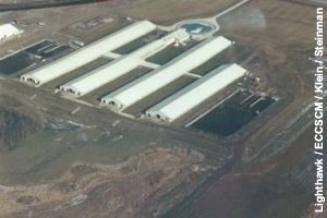 An aerial view of Vreba Hoff II Dairy CAFO in Lenawee Co, MI.