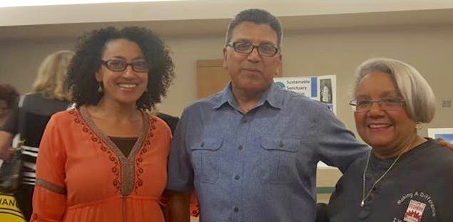 Panel: Mary Silwance (Green Works, Kansas City), Mark Morales (Bridging the Gap and Sheffield Neighborhood Association), Margaret May (EPA Environmental Justice Advisory Council and Ivanhoe Neighborhood)