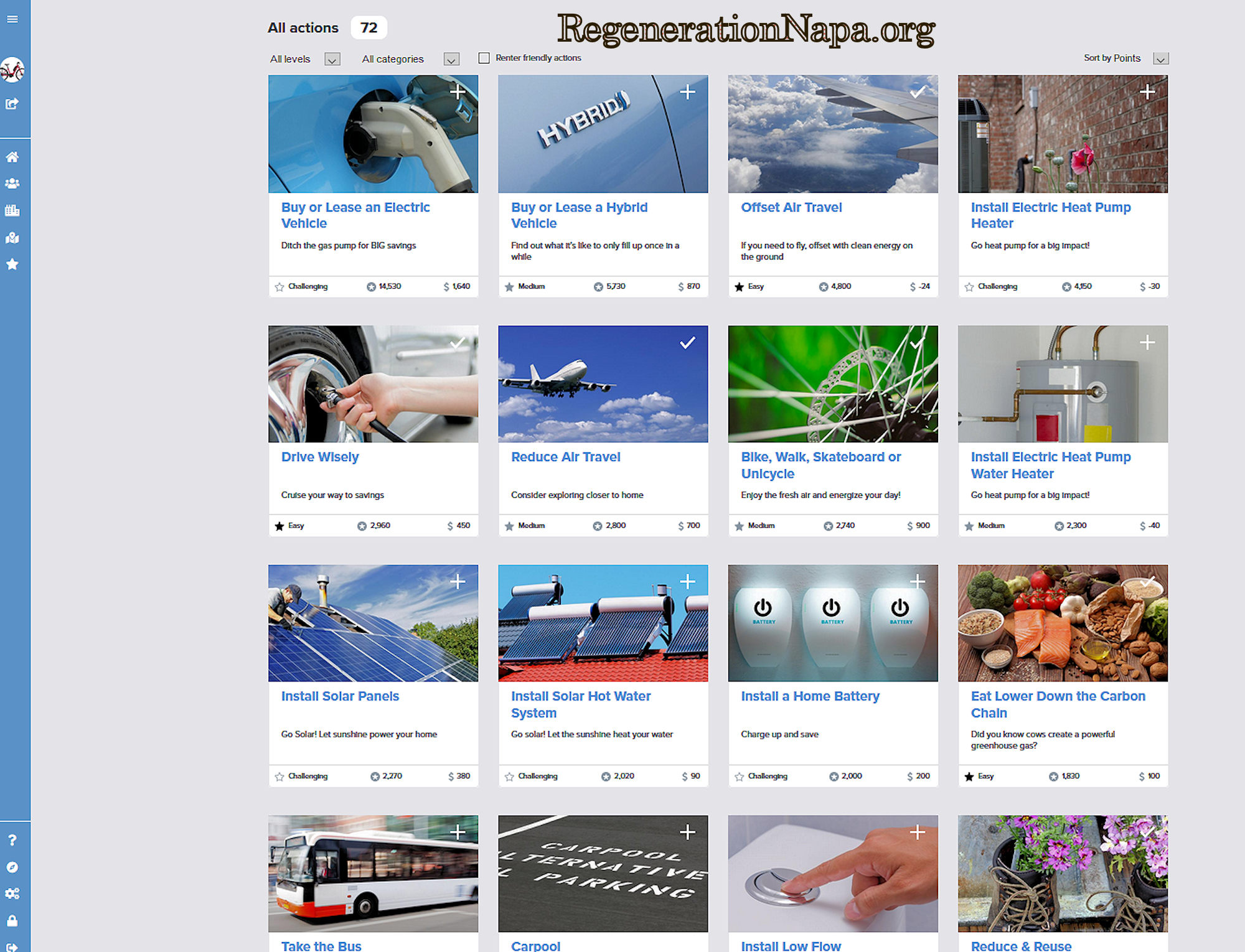 RegenerationNapa.org Actions