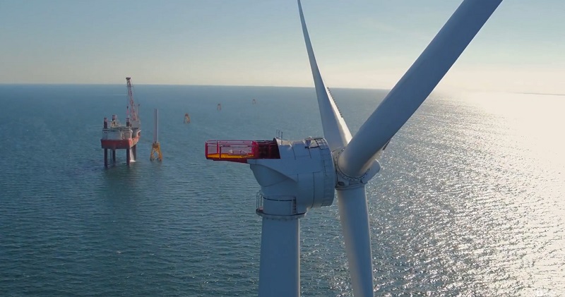 Turbines of the Block Island, RI, offshore wind project
