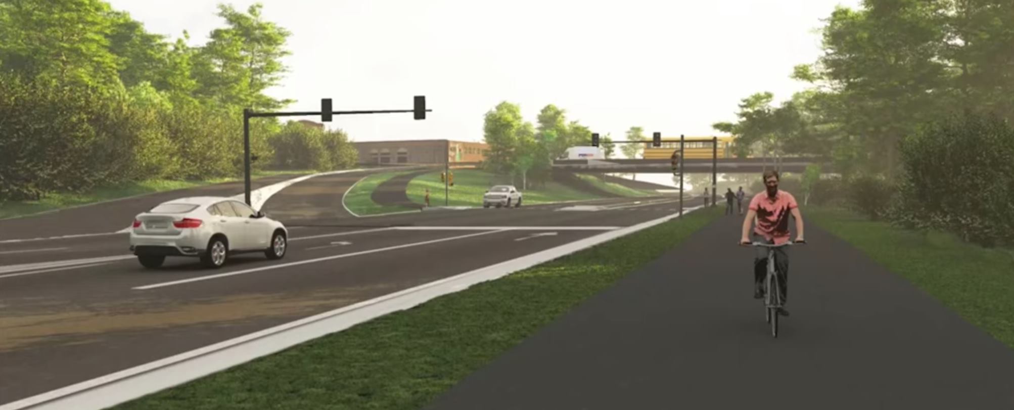 artists rendering of Ayd Mill Road with Greenway
