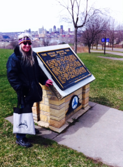 Karin duPaul, our Dayton's  Bluff guide, at Mounds Park