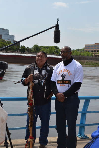 IEN Executive Director Tom Goldtooth & Sierra Club President Aaron Mair - Photo by David Howd