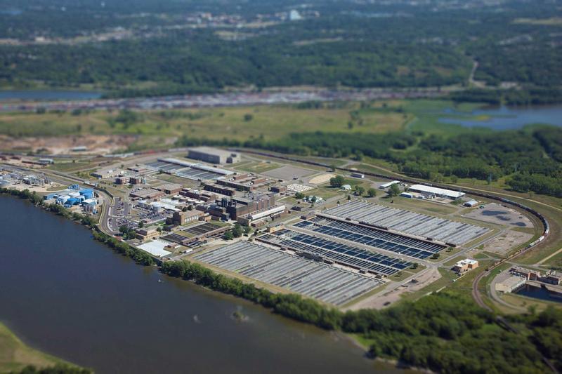 Photo of  Metropolitan Wastewater Treatment Plant (Metro Plant) in Saint Paul from Metropolitan Council