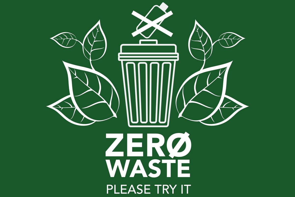 poster saying 'Zero Waste. Please try it'