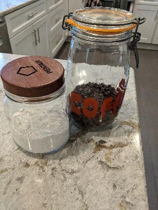 photo of re-sealable glass jars
