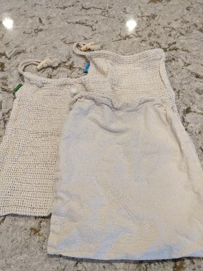 photo of re-usable cloth shopping bags