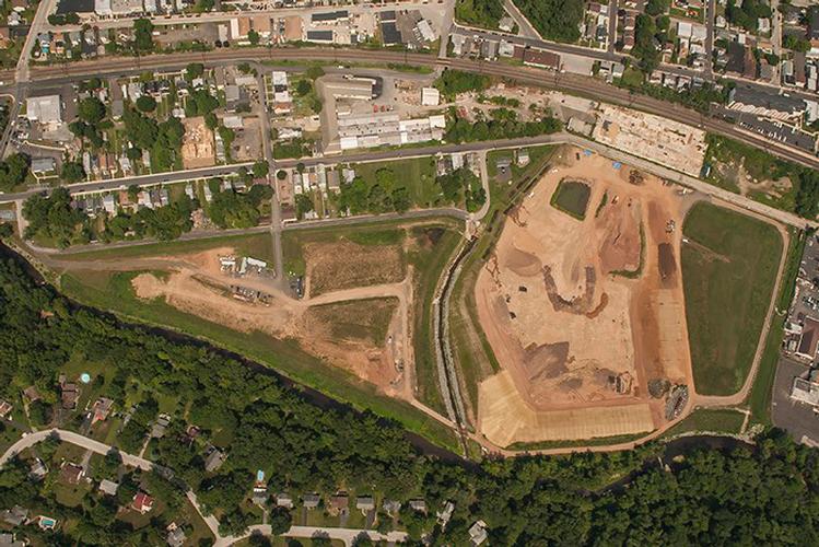 In this aerial photo of the BoRit Asbestos site provided to the EPA by Salvatore A. Boccuti, there are three parcels contaminated by asbestos, including a former playground. 