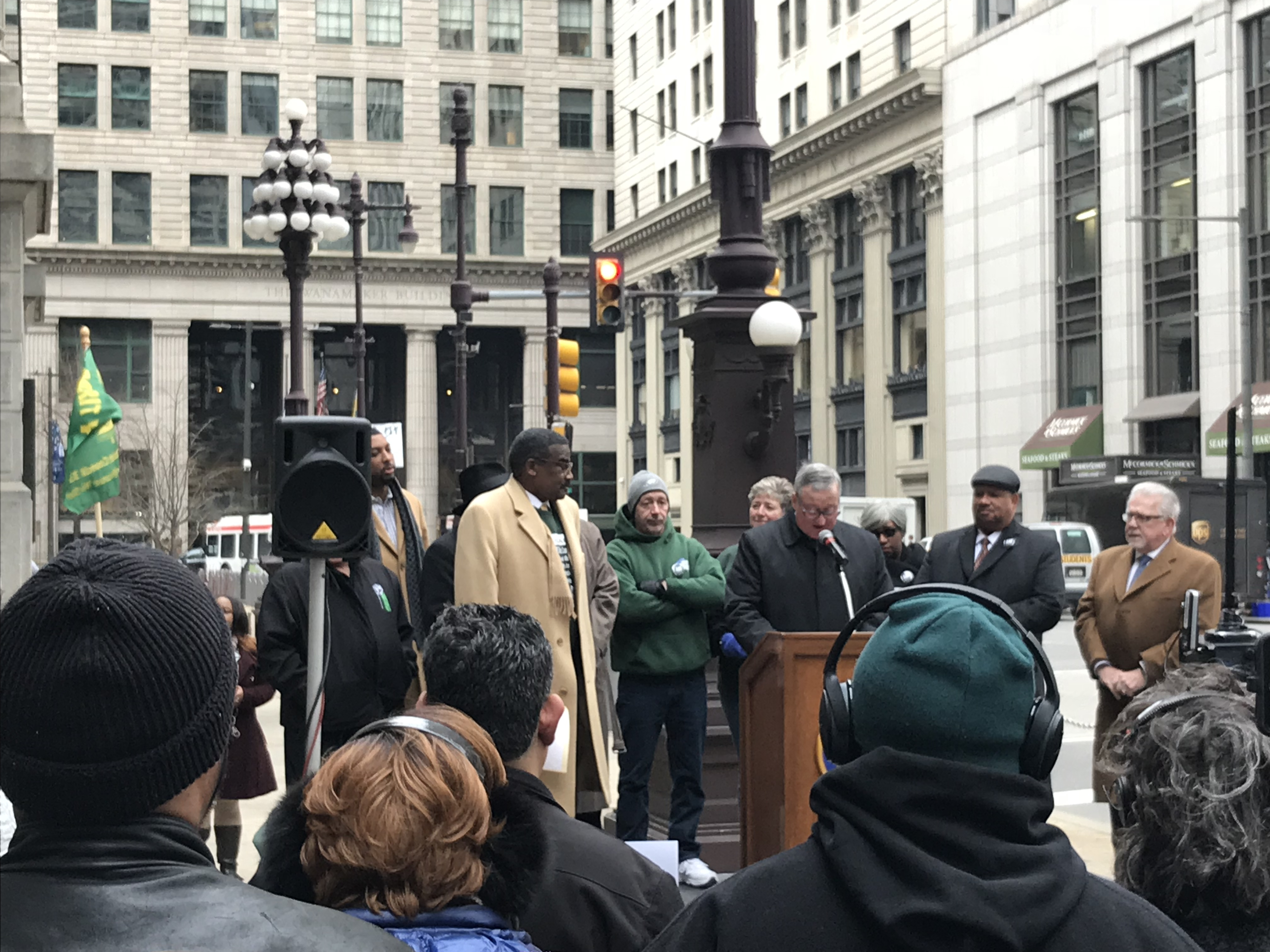 Philadelphia Mayor Kenney addresses the crowd during the I AM 2018 National Moment of Silence Ceremony.