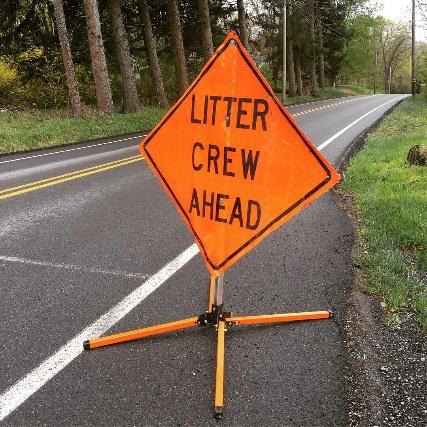 Litter Crew sign