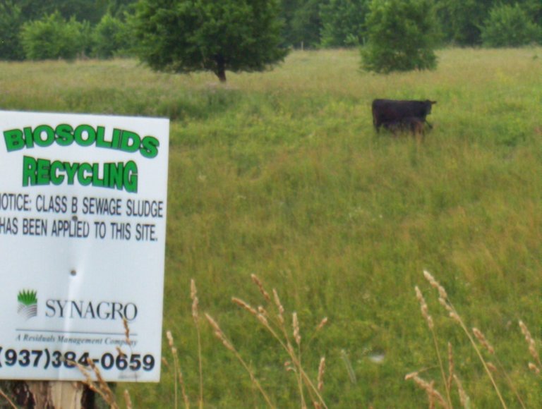 Biosolids sign