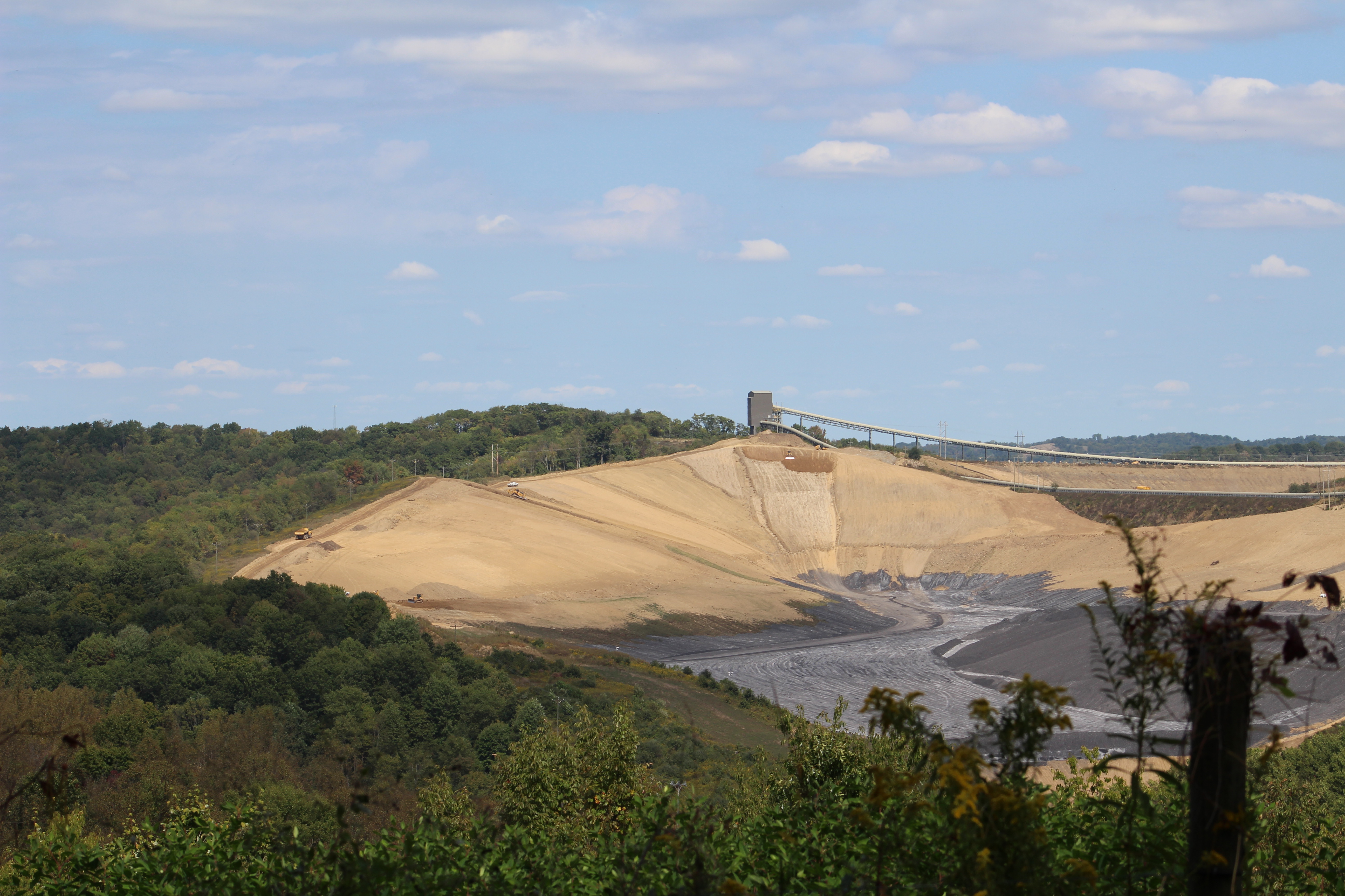 Photo of a coal refuse disposal area from Consol Bailey Mine Complex in Richhill Township Greene County.