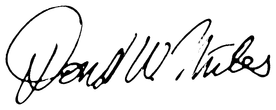 Donald Miles' signature
