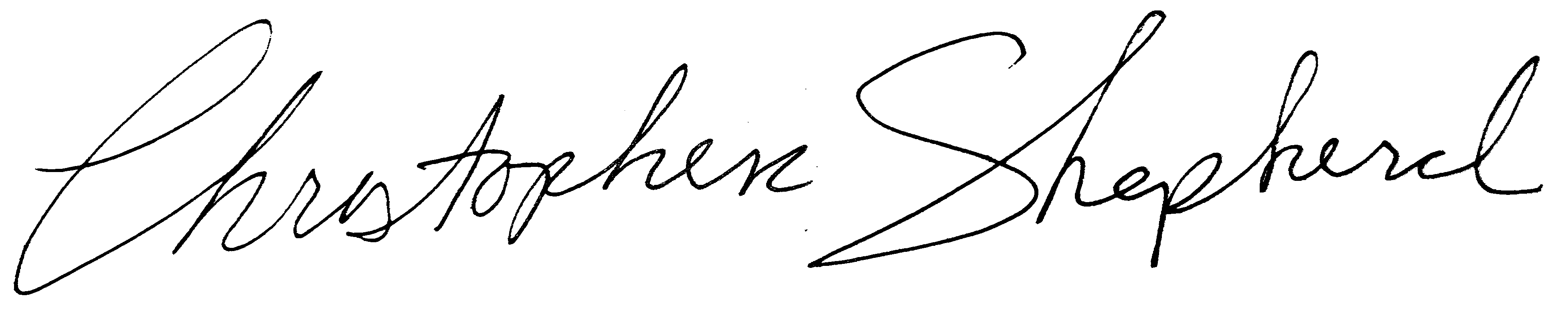 Christopher Shepherd's signature
